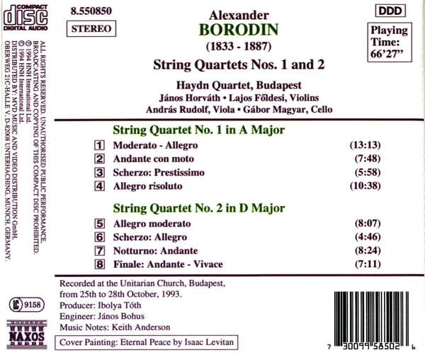 Borodin: String Quartets 1 & 2 - slide-1