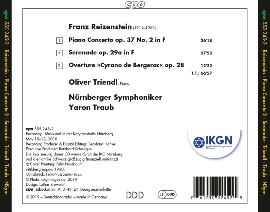 Reizenstein: Piano Concerto No. 2; Serenade; Overture - slide-1