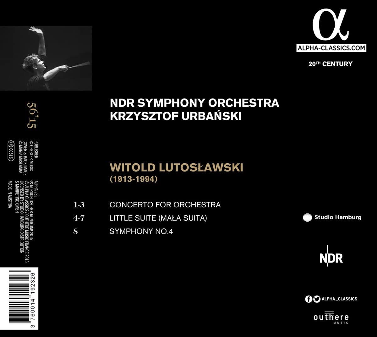 LUTOSŁAWSKI: Orchestral Works - Concerto for Orchestra, Mała suita, Symphony No. 4 - slide-1