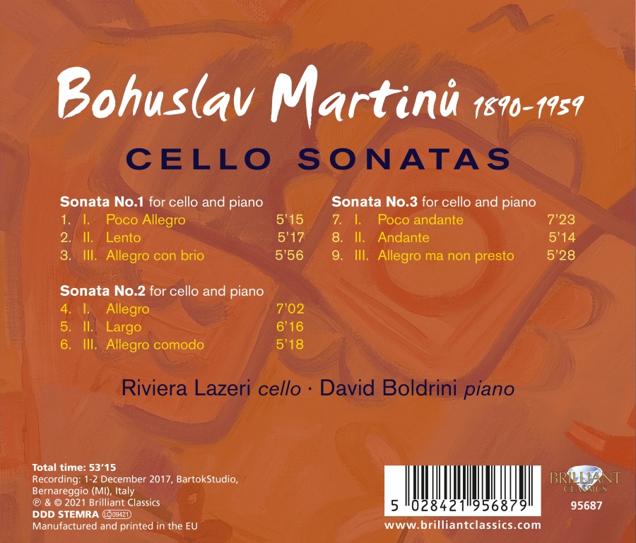 Martinů: Cello Sonatas - slide-1