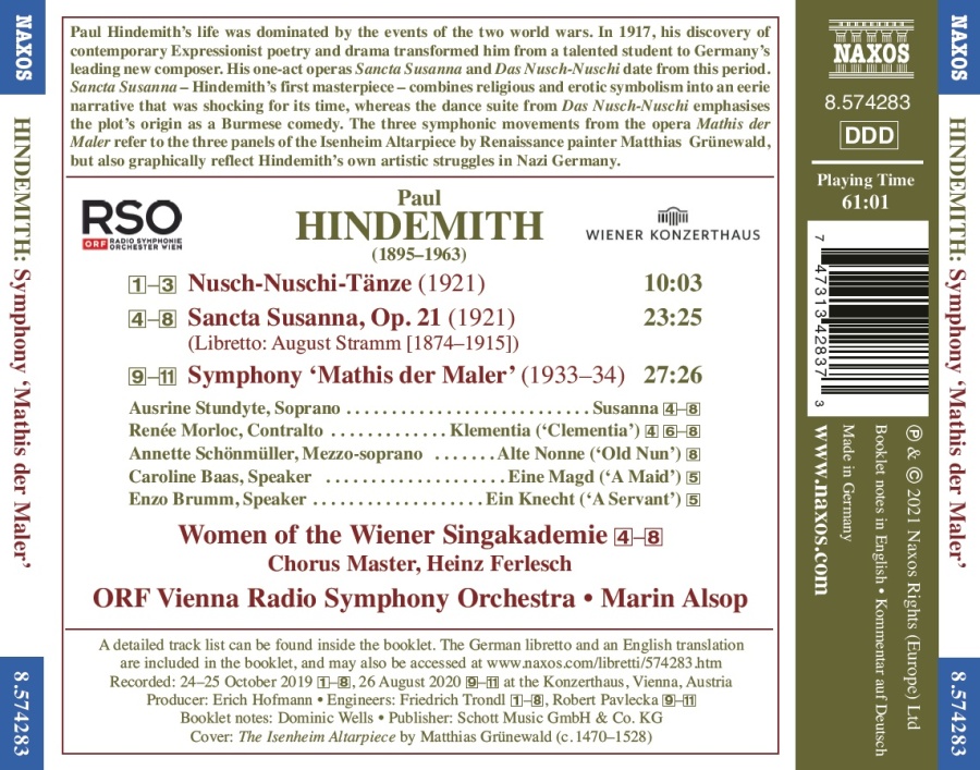 Hindemith: Symphony ‘Mathis der Maler’; Nusch-Nuschi-Tänze; Sancta Susanna - slide-1