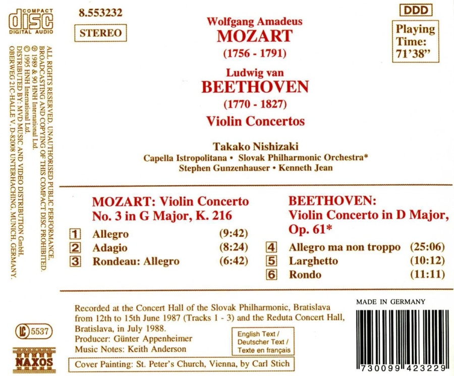 Mozart; Beethoven: Violin Concertos - slide-1