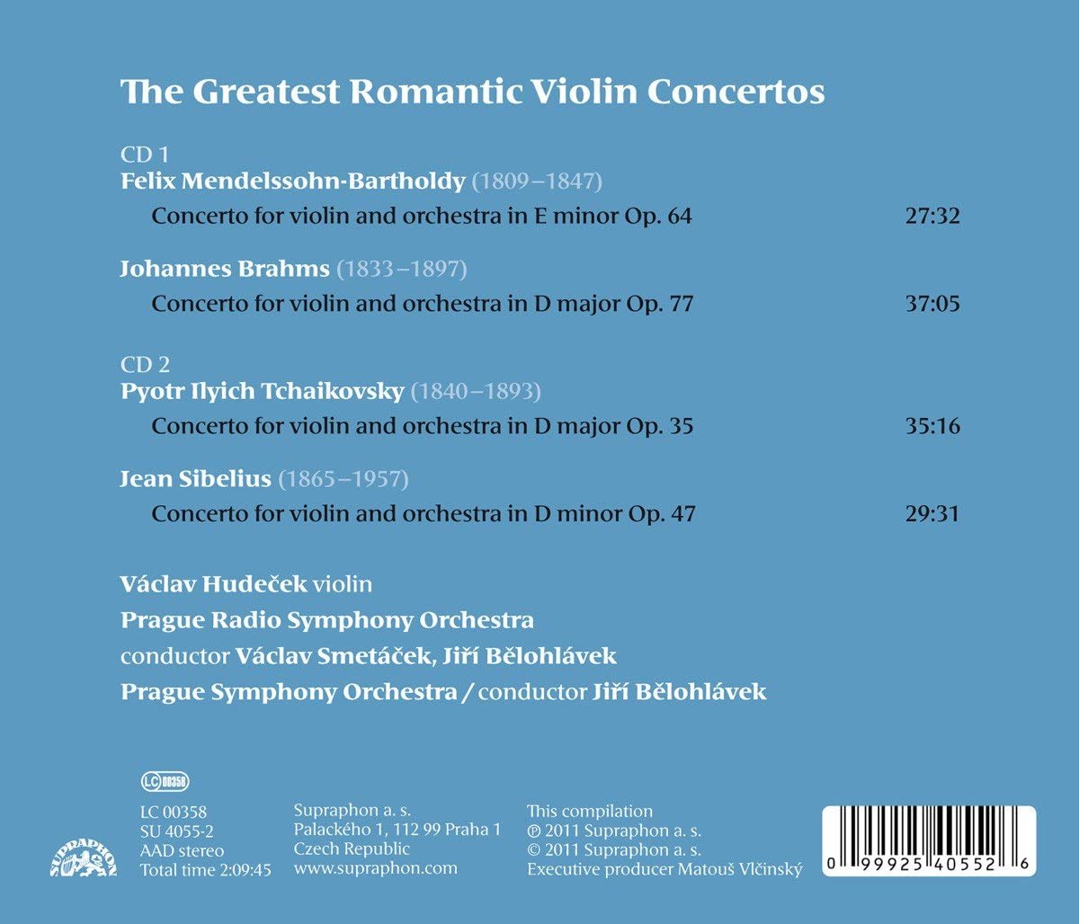 The Greatest Romantic Violin Concertos - Mendelssohn, Brahms, Tchaikovsky, Sibelius - slide-1