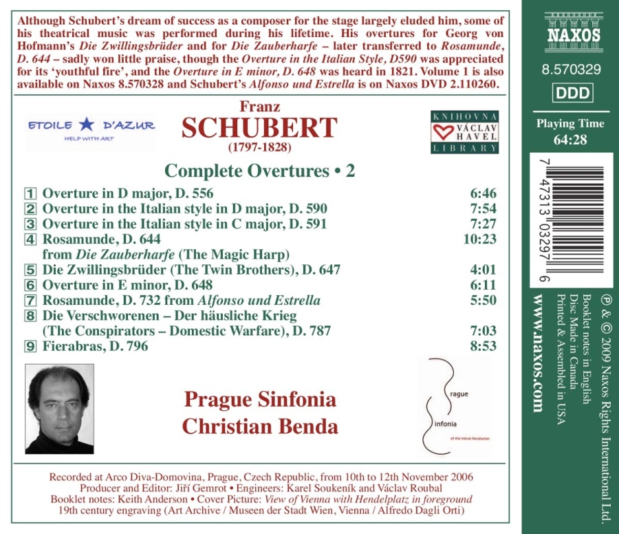SCHUBERT: Complete Overtures 2 - Rosamunde, Die Zwillingsbrüder, Fierabras, Die Verschworenen - slide-1