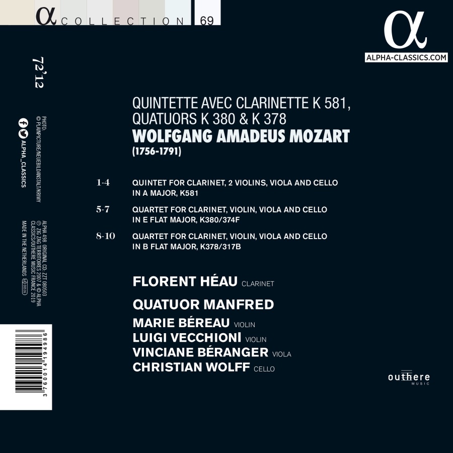 Mozart: Quintette avec clarinette & Quatuors - slide-1