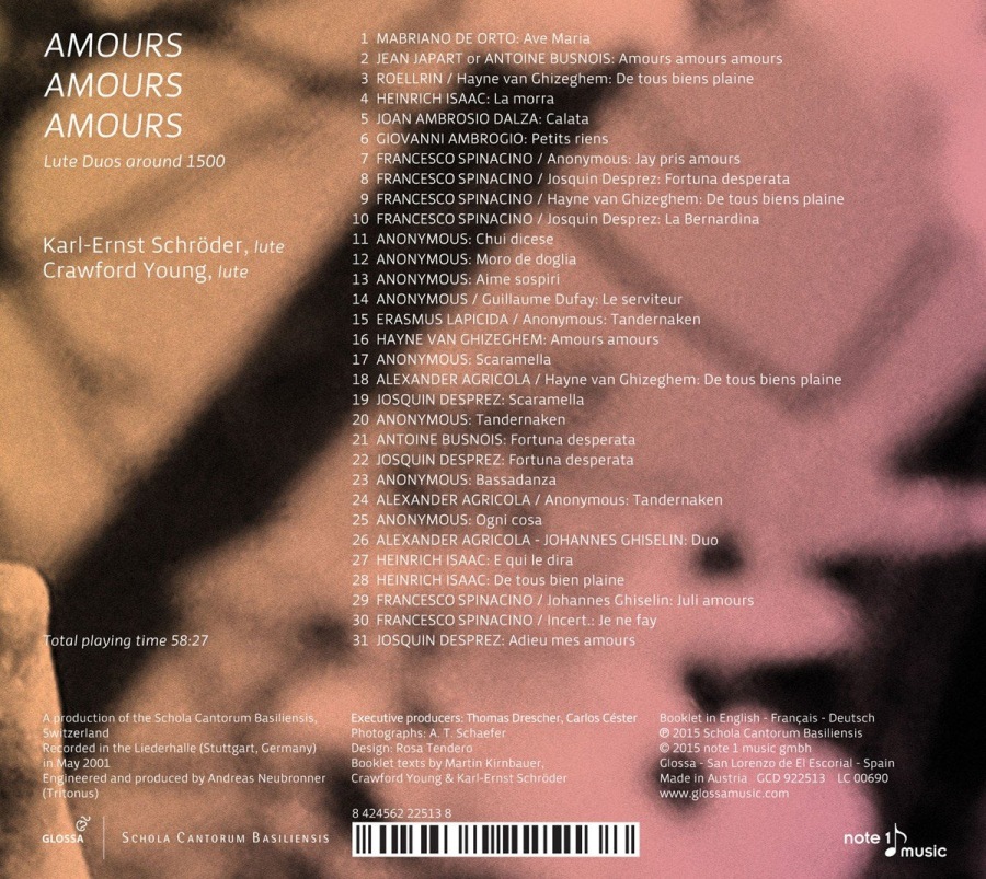 Amours Amours Amours, Lute Duos around 1500 - slide-1