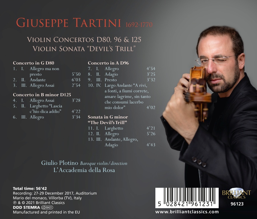 Tartini: Violin Concertos D80, 96 & 125; Violin Sonata "Devil's Thrill" - slide-1