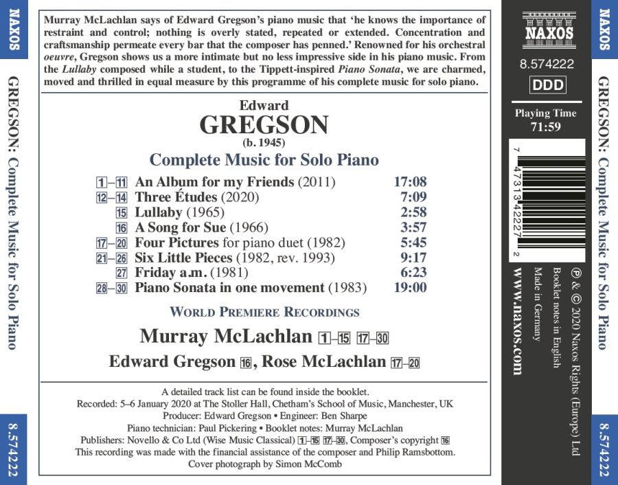 Gregson: Music for Solo Piano - slide-1