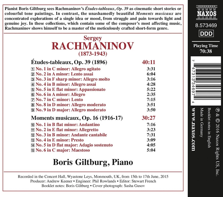 Rachmaninov: Études-tableaux Op. 39, Moments musicaux - slide-1