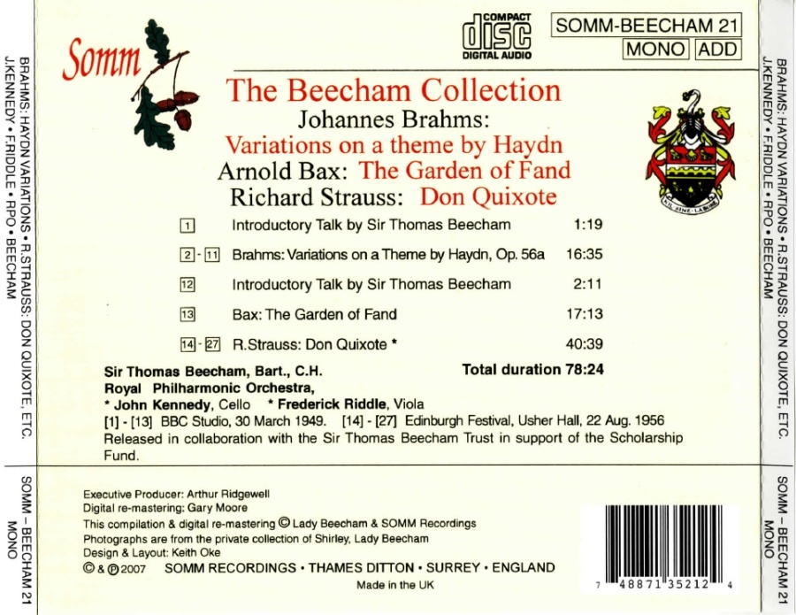 The Beecham Collection: Beecham, Brahms, Bax & Richard Strauss - slide-1