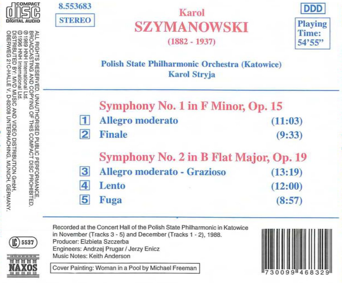 SZYMANOWSKI: Symphonies 1  & 2 - slide-1