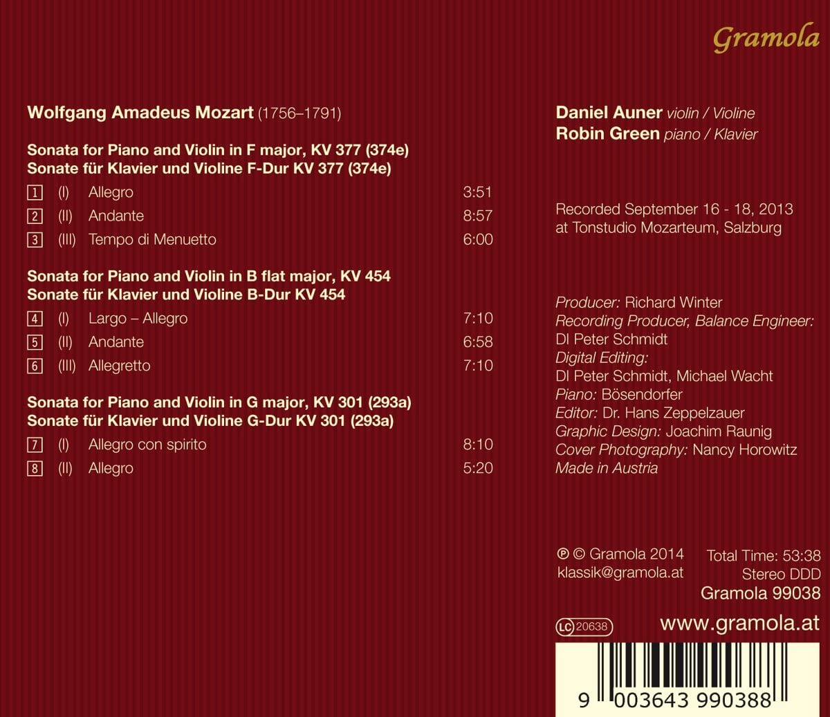 Mozart: Sonatas for Piano and Violin - slide-1