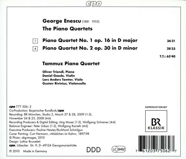 Enescu: Piano Quartets 1 & 2 - slide-1
