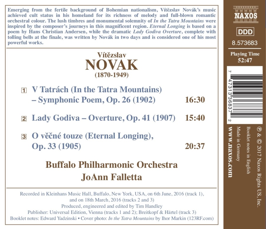 Novak, Vítezslav: In The Tatra Mountains; Lady Godiva Overture; Eternal Longing - slide-1