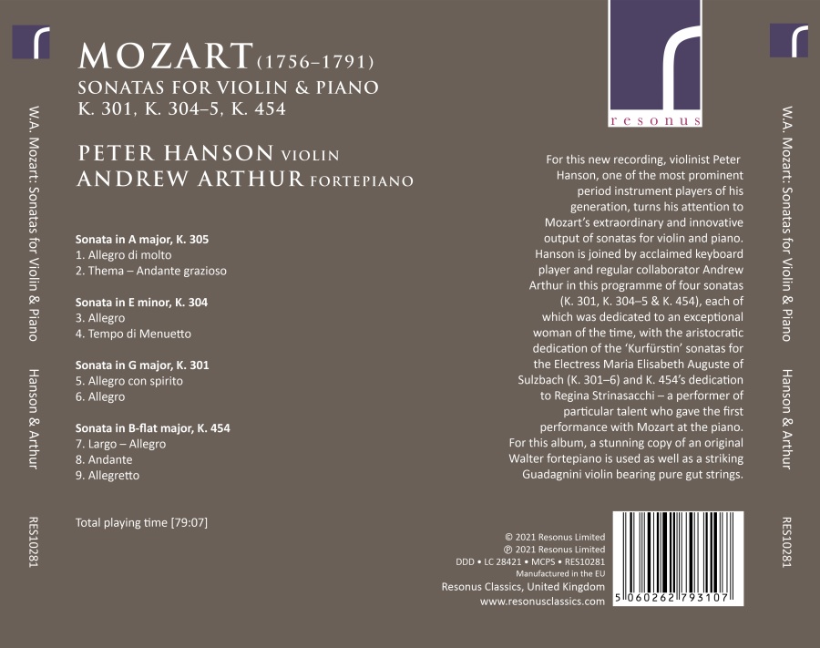 Mozart: Sonatas for Violin & Piano K301, K304–5 & K454 - slide-1
