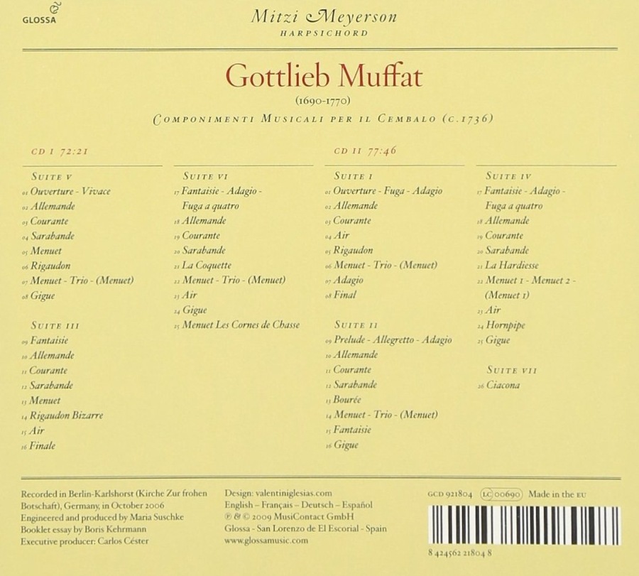 Muffat: Componenti Musicali per il Cembalo - slide-1