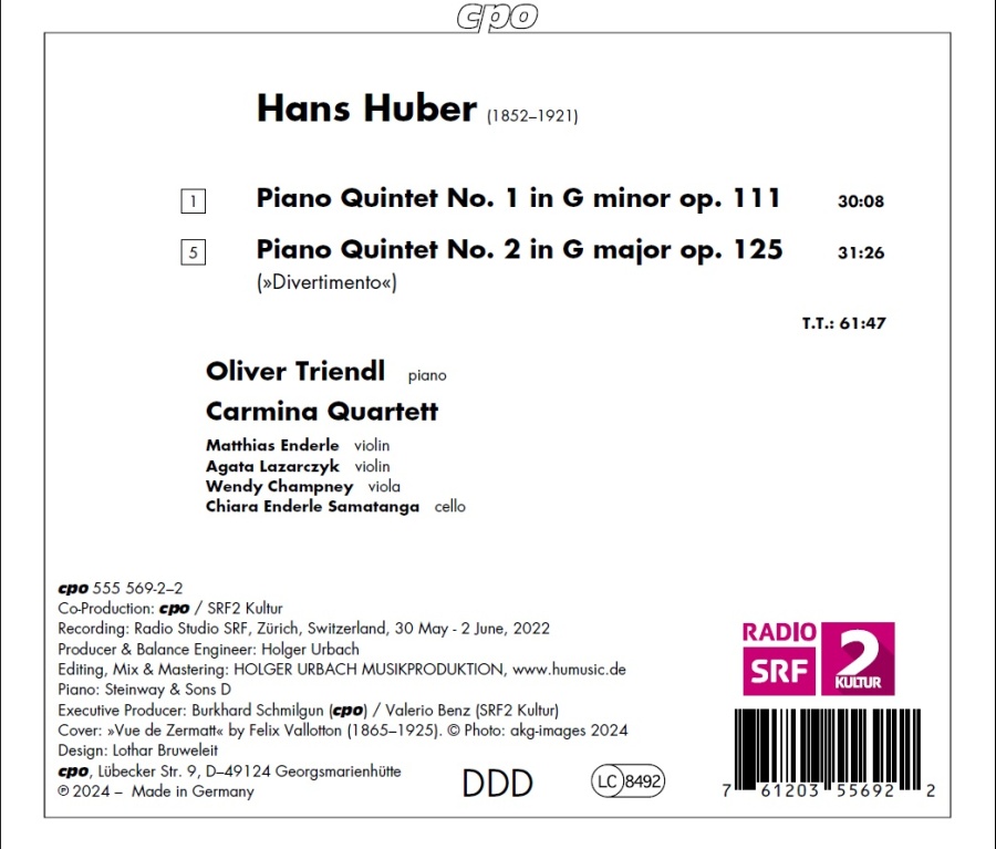 Huber: Piano Quintets 1 & 2 - slide-1