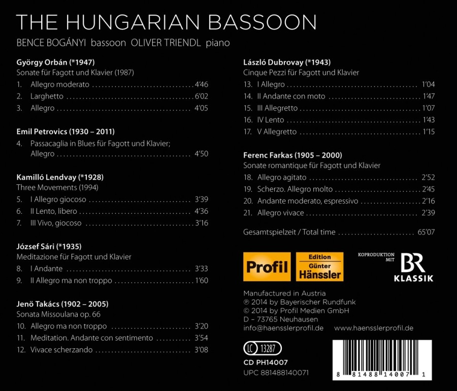 The Hungarian Bassoon: Orban, Petrovics, Lendvay, Sari, Takacs, Dubrovay, Farkas - slide-1