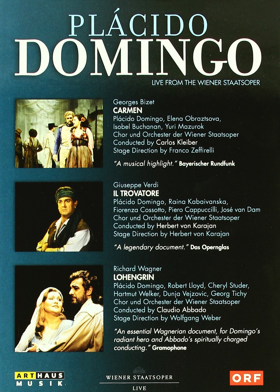 Placido Domingo - Carmen, Il Trovatore, Lohengrin - slide-1