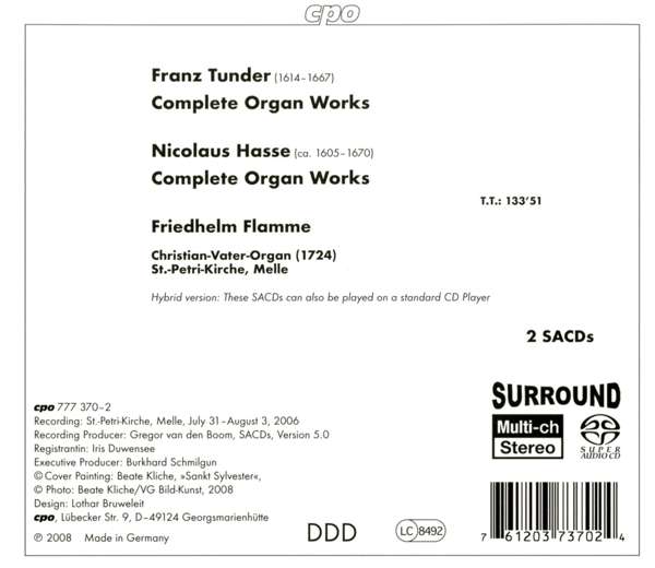 Tunder / Hasse: Complete Organ Works  (2 SACD) - slide-1