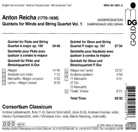 Reicha: Quintets for Winds vol. 1 - slide-1