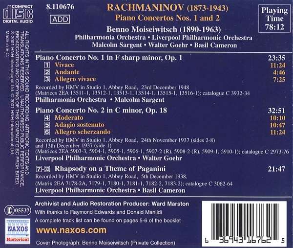 Rachmaninov: Piano Concertos Nos 1 and 2, Paganini Variations - slide-1