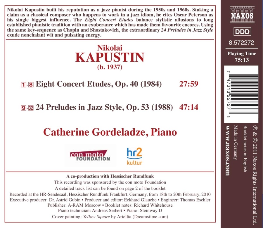 Kapustin: Eight Concert Etudes, 24 Preludes in Jazz Style - slide-1