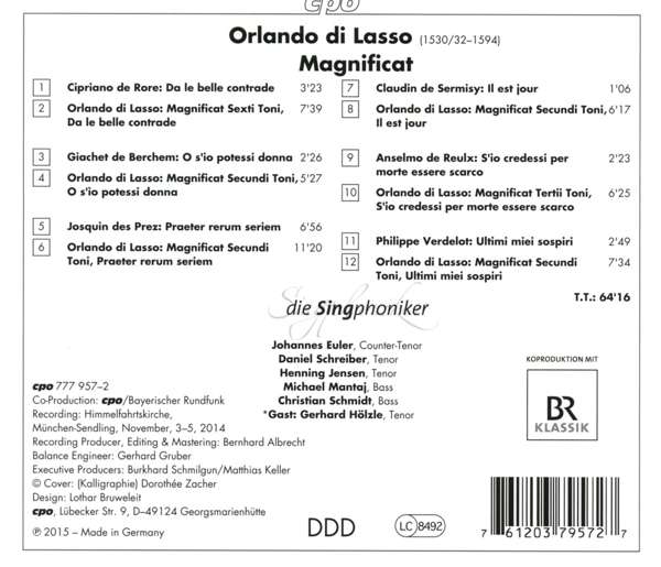 Lasso: Magnificat sexti toni - slide-1