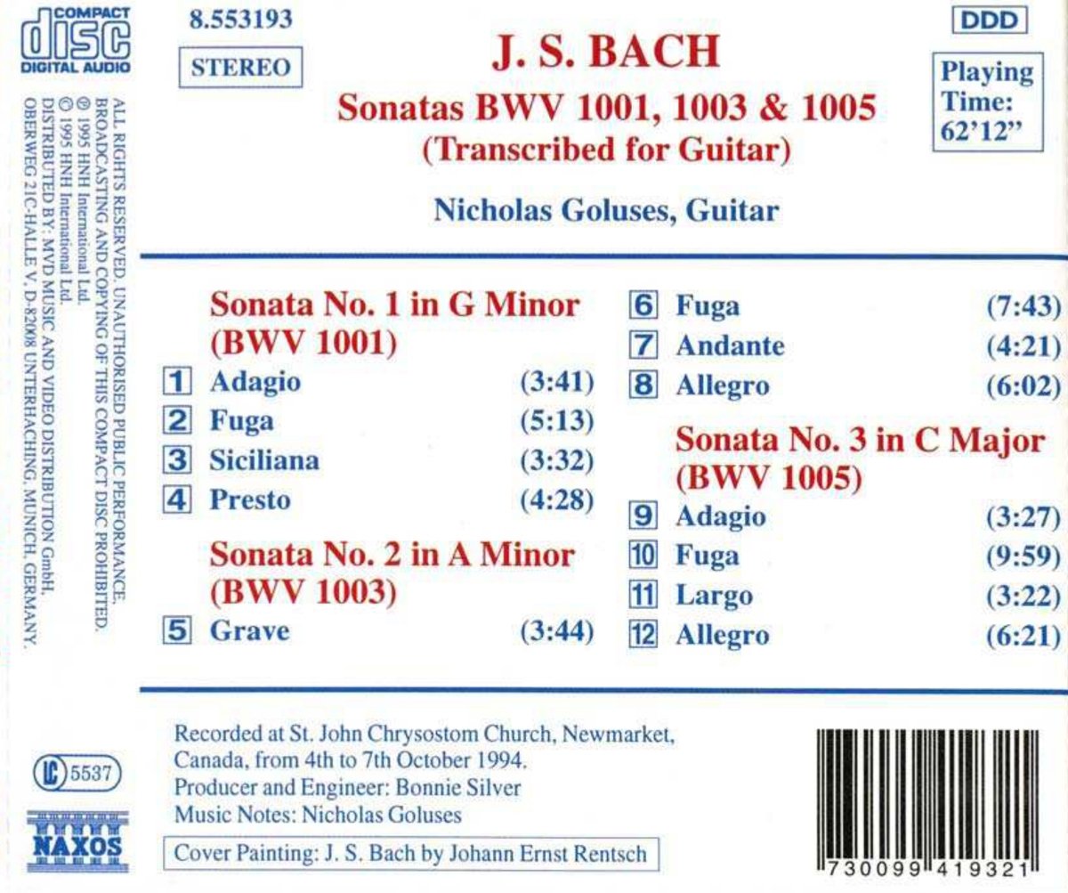 BACH: Sonatas for Guitar - slide-1