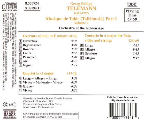 TELEMANN: Tafelmusik vol. 1 - slide-1