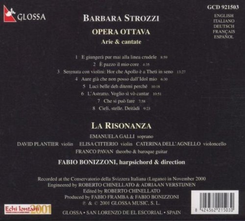 Strozzi: Arie & Cantate Op. 8 - slide-1