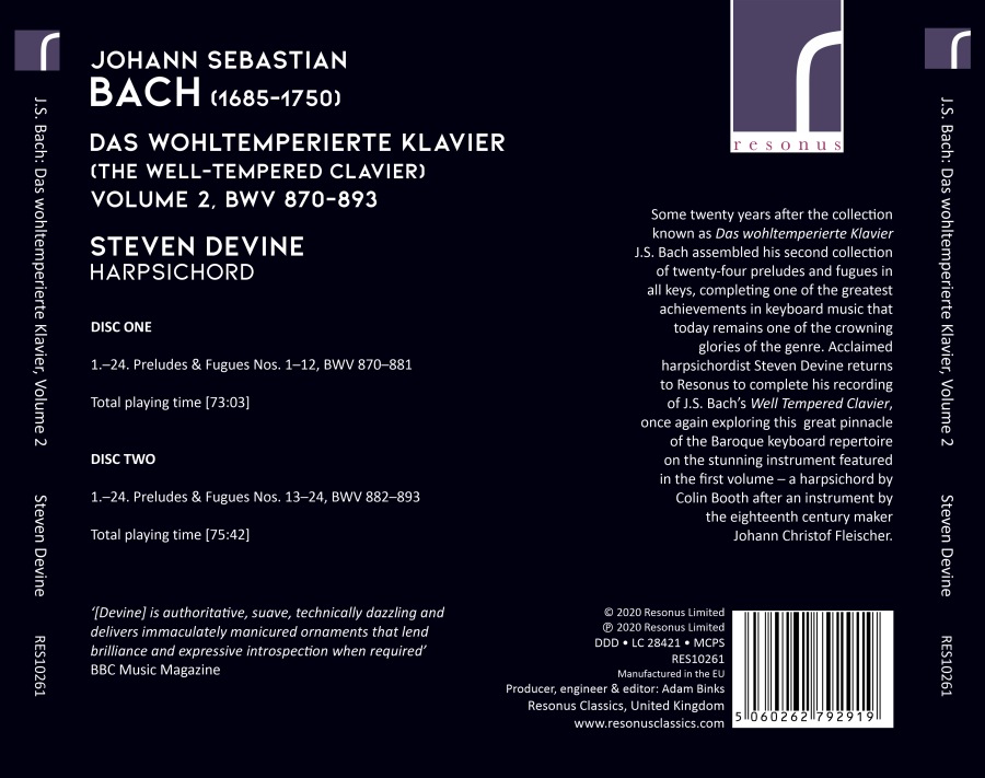 Bach: Das Wohltemperierte Klavier Vol. 2 - slide-1
