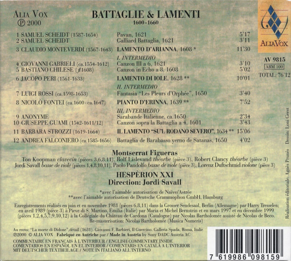 Battaglie & Lamenti: Monteverdi, Strozzi, Peri - slide-1