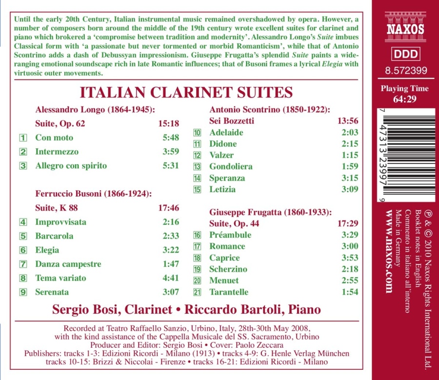 LONGO/BUSONI/SCONTRINO/FRUGATTA: Clarinet Recital - slide-1