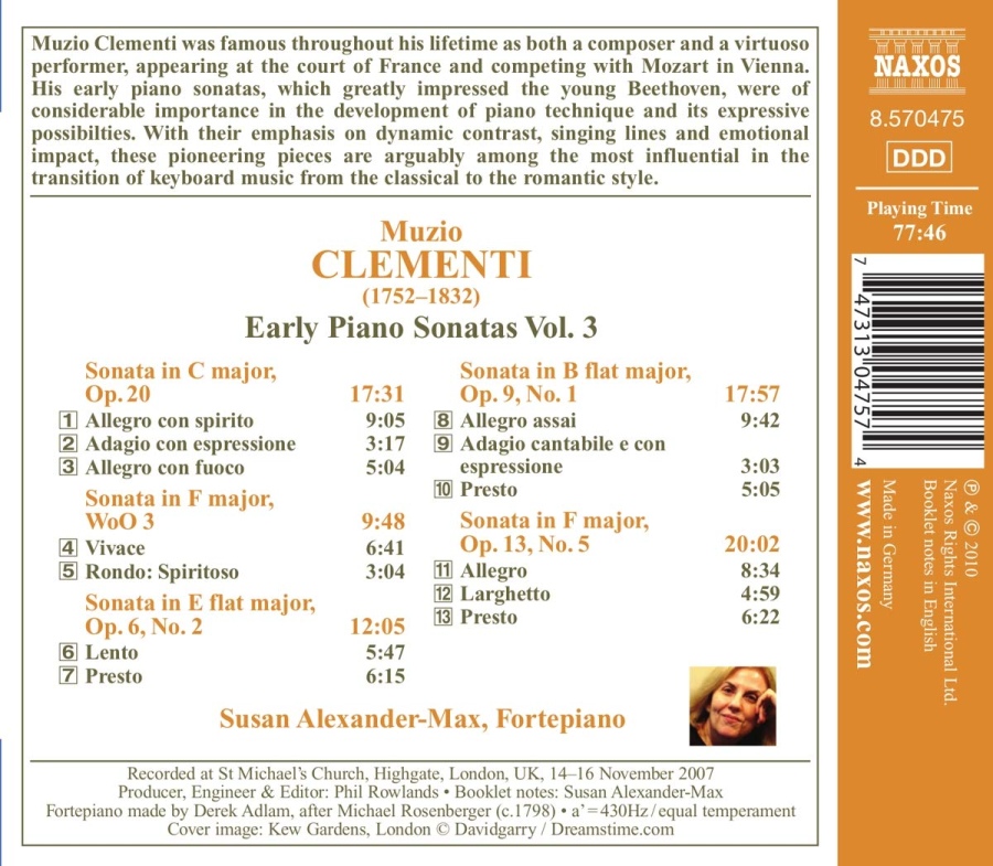 Clementi: Early Piano Sonatas Vol. 3 - slide-1