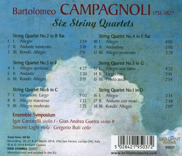 Campagnoli: 6 String Quartets - slide-1