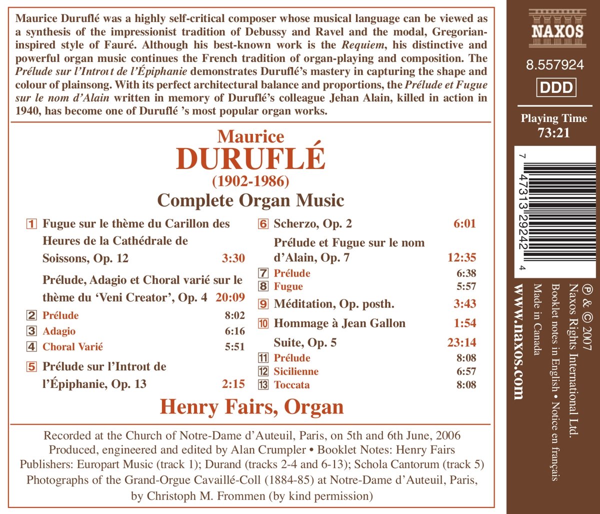 Durufle: Organ Music - slide-1