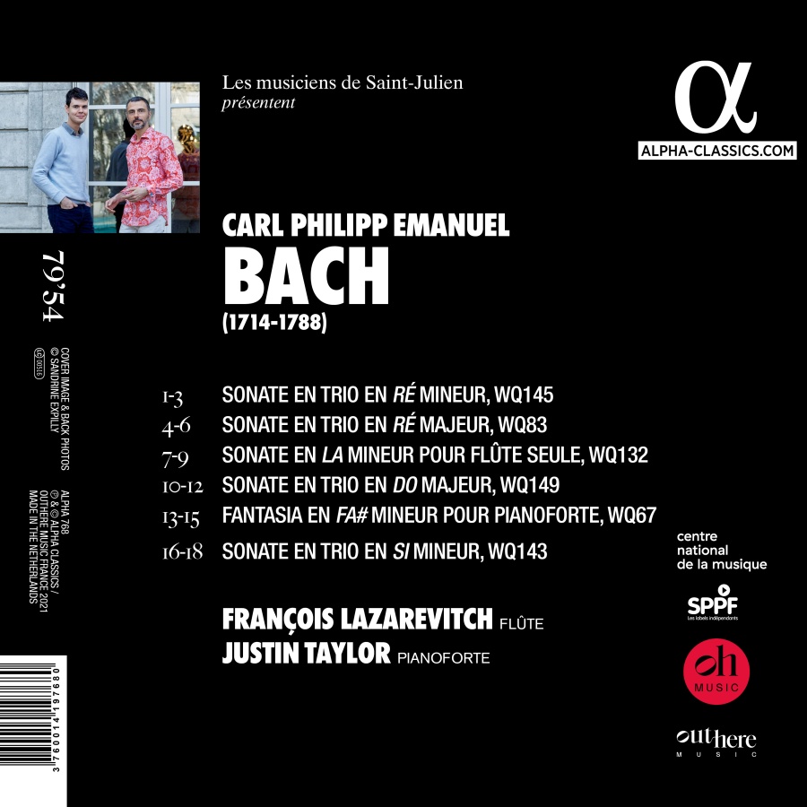 C.P.E. Bach: Sonatas for Flute and Fortepiano - slide-1
