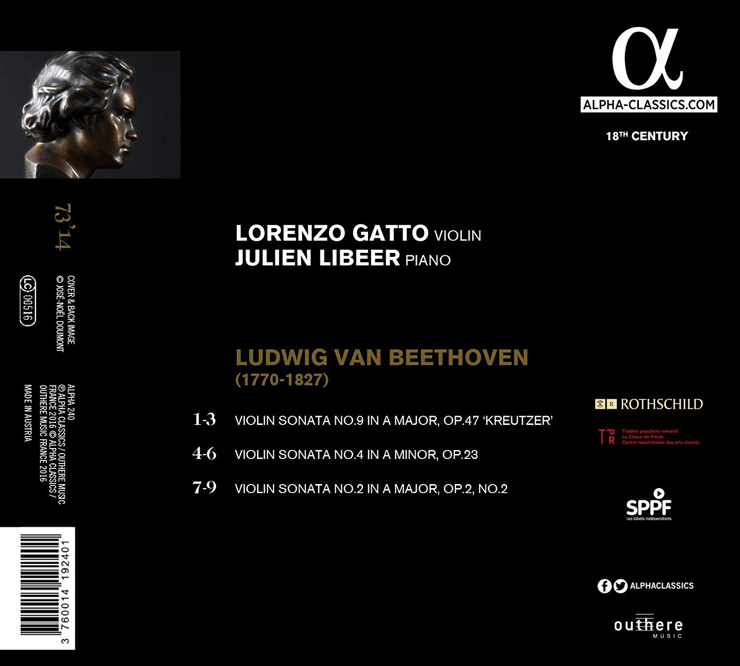 Beethoven: Violin Sonatas Nos. 9 «Kreutzer»; 4 & 2 - slide-1