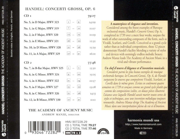 Handel: : Concerti grossi op. 6 - slide-1