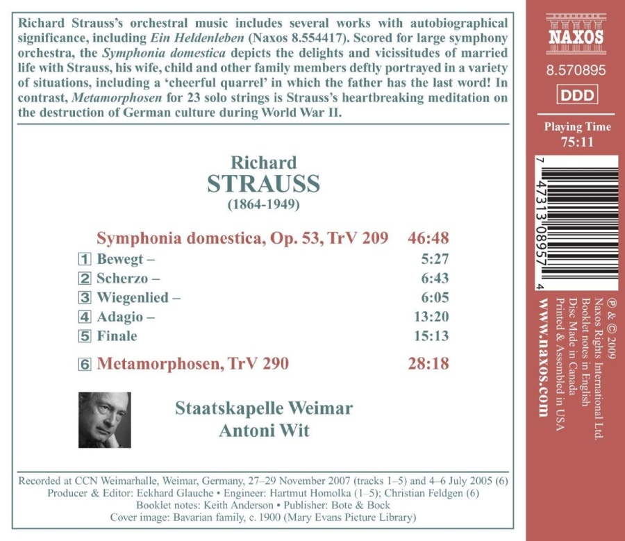 Strauss: Symphonia domestica, Metamorphosen - slide-1