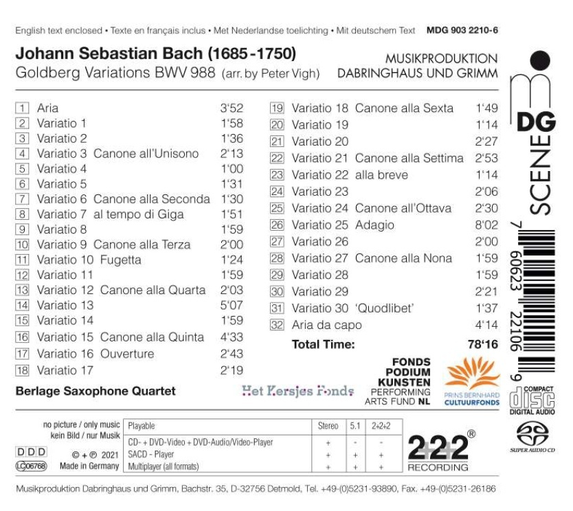 Bach: Goldberg Variations BWV988 - for saxophone quartet - slide-1