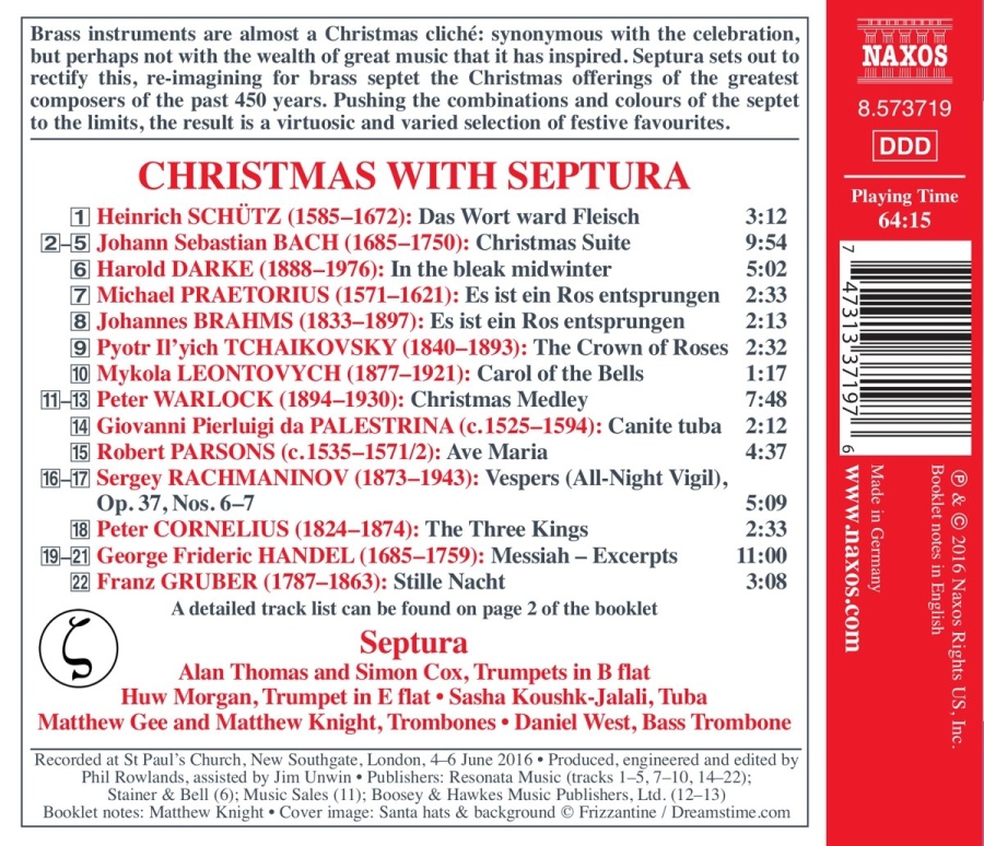 Christmas with Septura - Bach; Handel; Rachmaninov; Warlock - slide-1