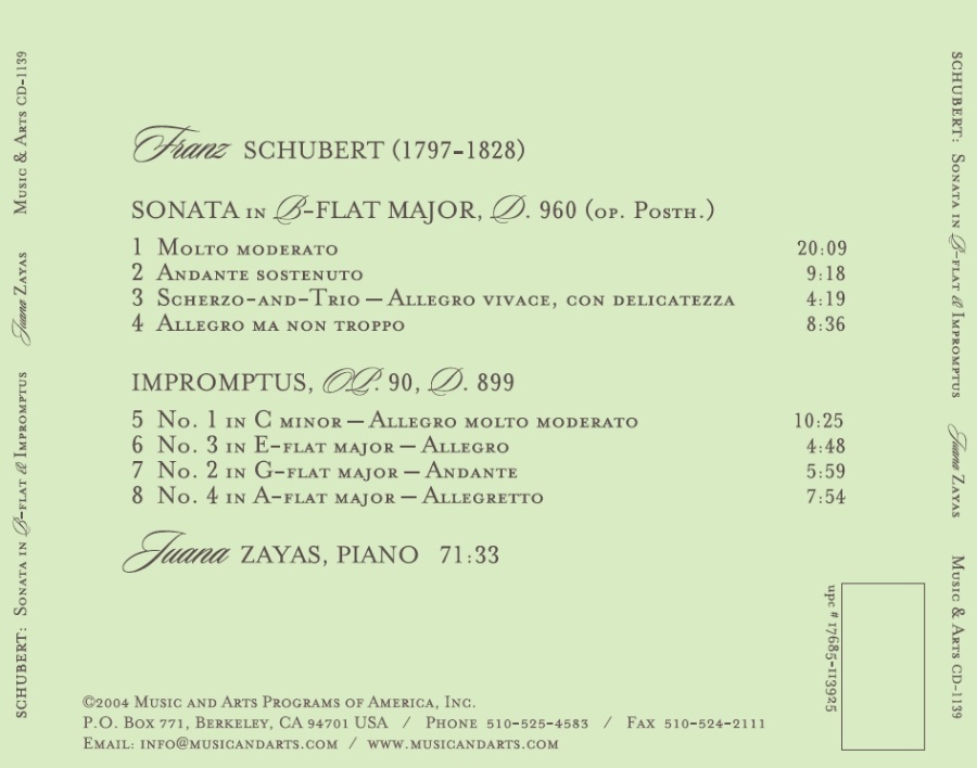 Schubert: Piano Sonata No. 21; Four Impromptus - slide-1