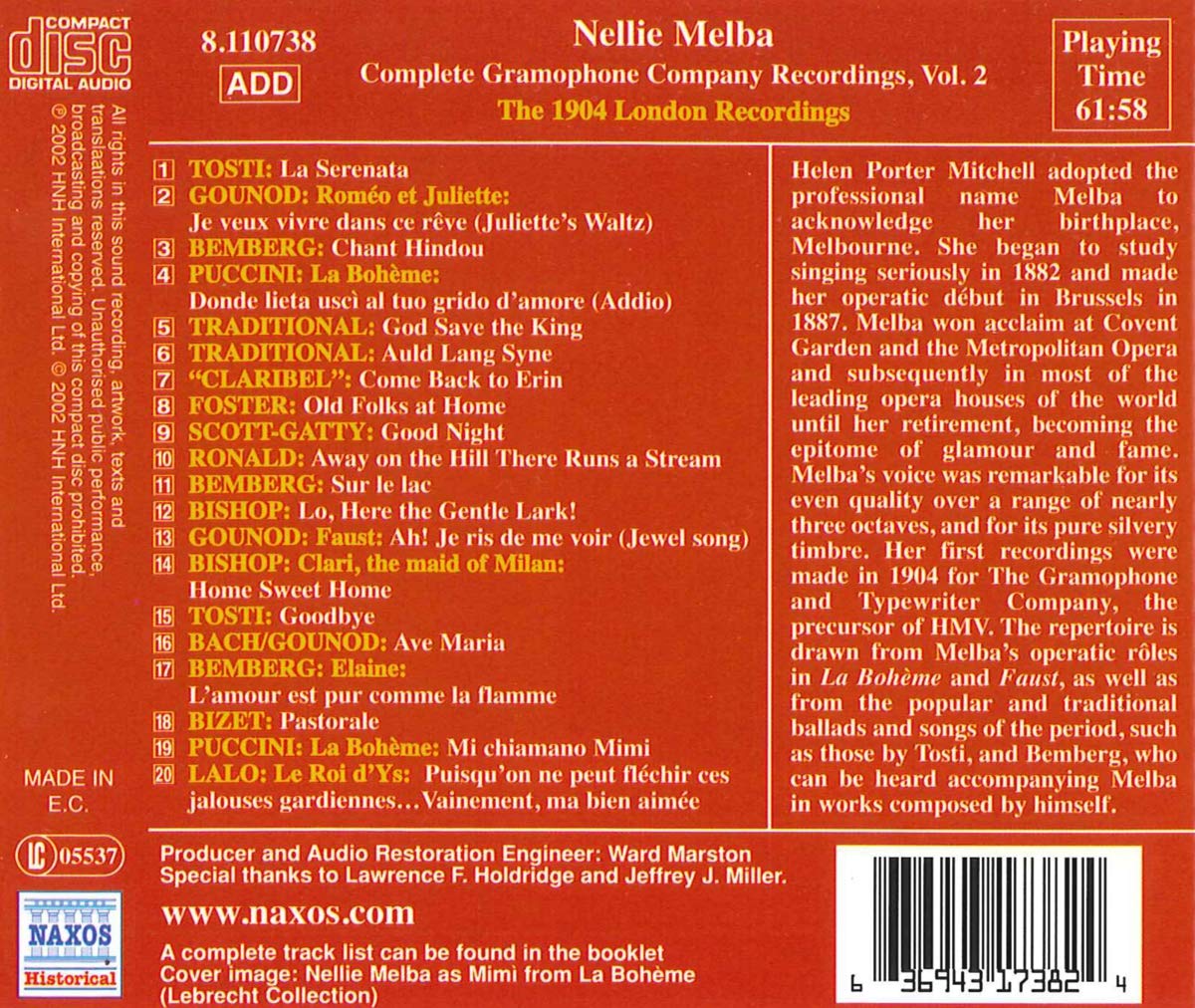 Nellie Melba - The 1904 London Recordings Vol.2 - slide-1