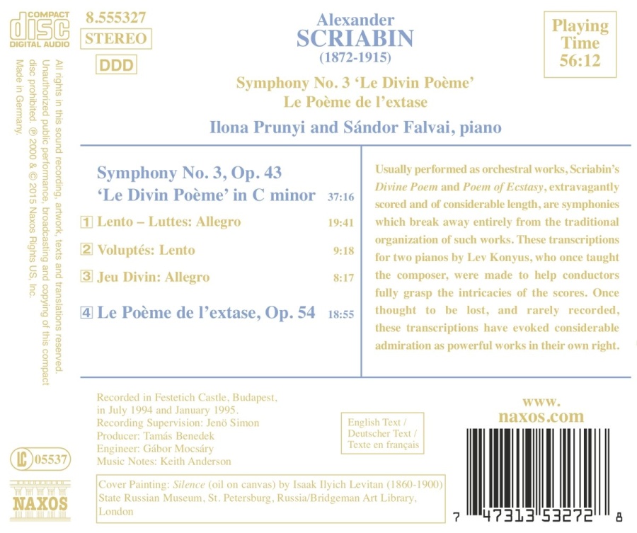 SCRIABIN: Symphony No. 3; Le Poeme de l'extase - slide-1