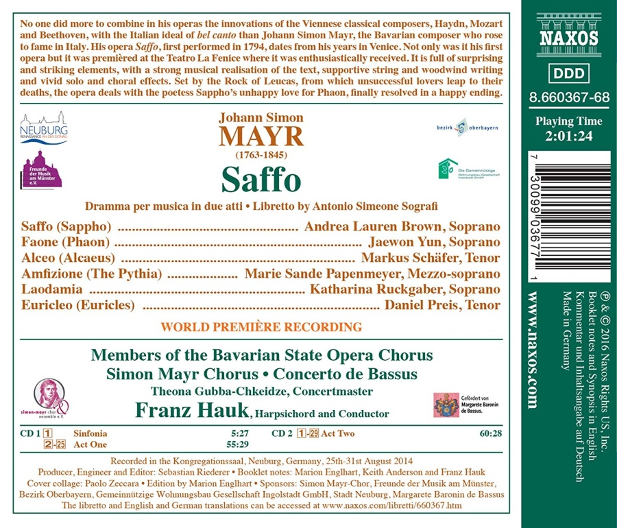 Mayr: Saffo, Dramma per musica in due atti - slide-1