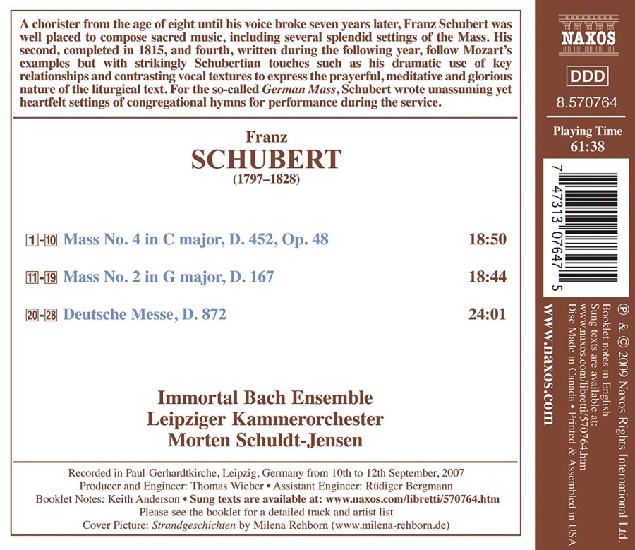 Schubert: Mass No. 4 in C major, Mass No. 2 in G major, Deutsche Messe - slide-1