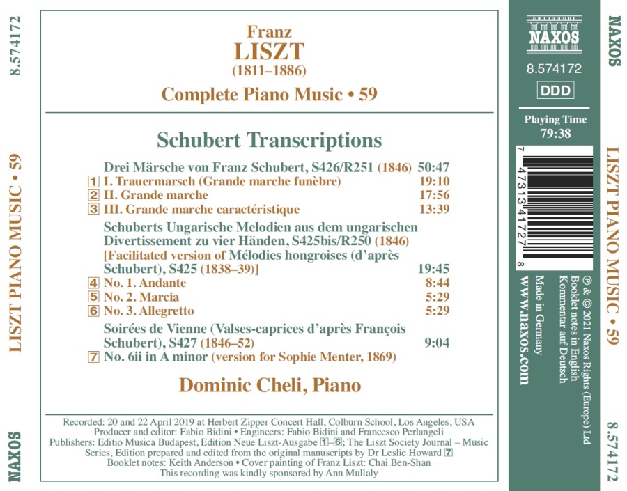 Liszt: Complete Piano Music Vol. 59 - Schubert Transcriptions - slide-1
