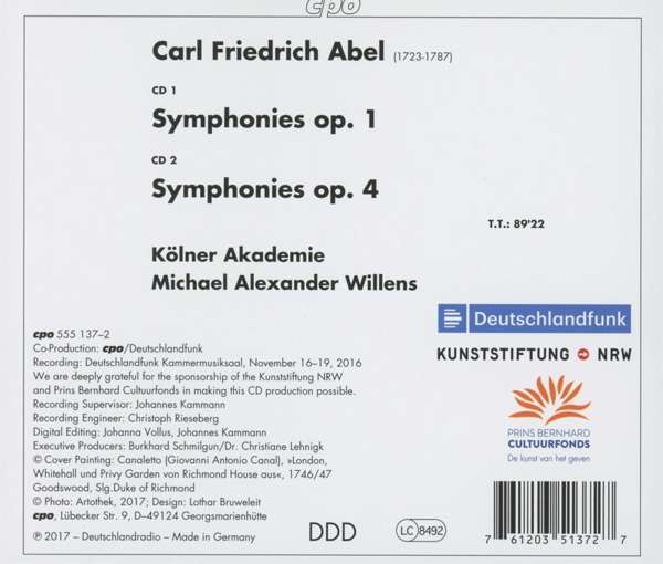 Abel:  Symphonies op. 1 & op. 4 - slide-1